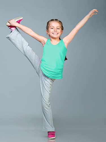 Image of Geyoga 6 Pieces Girls Dance Tank Top Sleeveless Cami Racerback Crop Camisole Outfit for Ballet Athletic