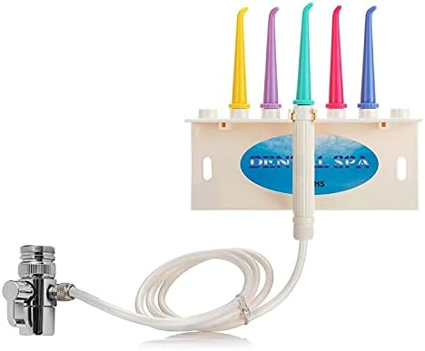 Water Flosser for Family Use 5 Color Jet Tips for Faucet & Shower, Oral Irrigator Non-Electric Safety Water Pressure, Dental Oral Care Tooth Cleaning.