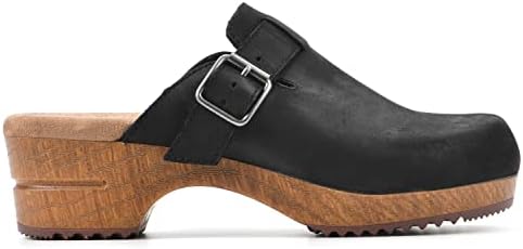 WHITE MOUNTAIN Shoes Behold Leather Clog, Black/Nubuck, 9.5 M | Image 1