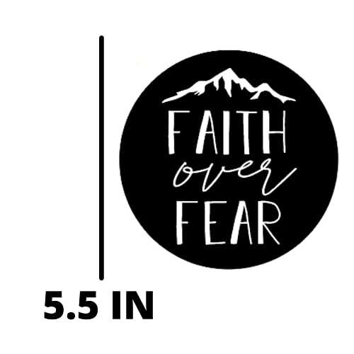 Imán redondo Faith Over Fear de 5.5 pulgadas miniatura 2