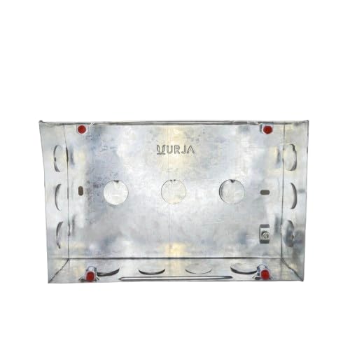 Concealed GI Sheet Metal Modular Box 16 Module (MS Box), Excellent Quality Rust Proof Galvanized Iron Heavy Duty Flush Mounting Electrical Junction Box, 9 X 6 (Pack of 1)-image-33