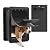 URSPET Large Dog Door for Wall, 3-Flap Insulated, Steel Frame, Black