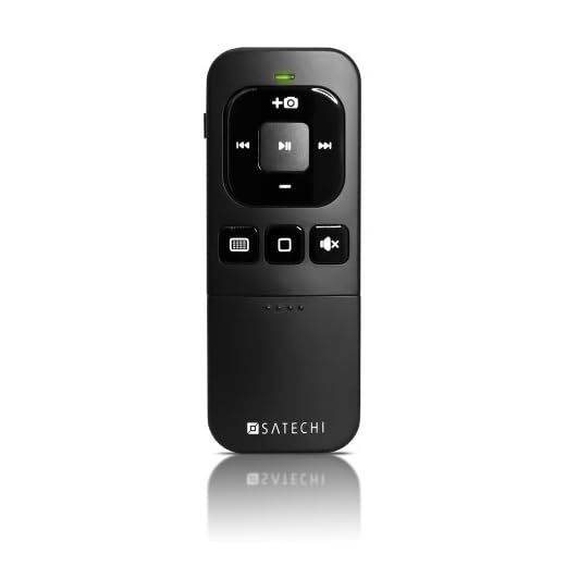 Satechi Télécommande Multi-Media Bluetooth Compatible avec MacBook Pro 2017/2018, Iphone X, 8 Plus, 8, Ipad Pro, Samsung S8, Microsoft Surface et Plus (Noir Standard)