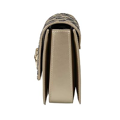 ROBERTO CAVALLI Class GWLPCE D61 Milano Rmx 0 Beige/Gold Medium Shoulder Bag