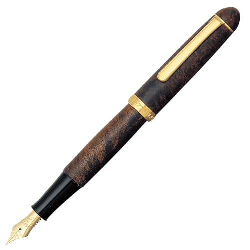 プラチナplatinum 万年筆　ブライヤー　廃盤木軸　Mニブ　茶　3776 platinum-fpbriar2-3.jpg