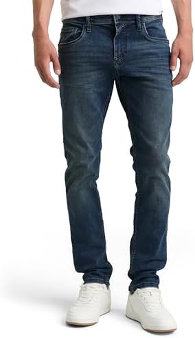 TOM TAILOR Denim TTPiers Slim Fit Jeans, Used Mid Stone Blue Denim, 30/36