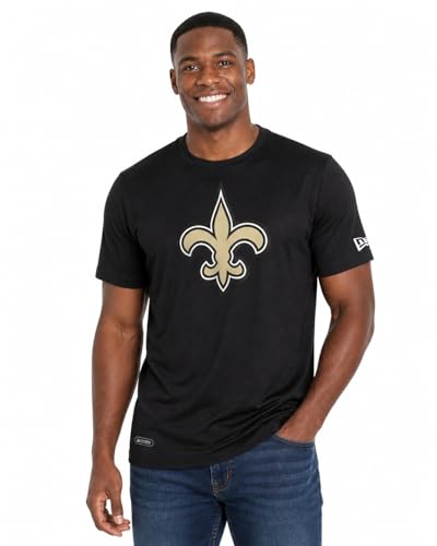 New Era NFL Football Men's Stadium Logo Short Sleeve Performance T-Shirt, New Orleans Saints, Large