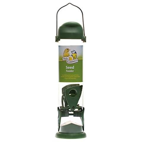 Walter Harrison's Wild Bird Flip Top Green Hanging Seed Garden Bird Feeder - Large - 30 cm Cover