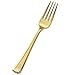 Gold Splendor Gold Plastic Forks LOOKS LIKE REAL! 100 count