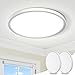 Plafoniera LED Soffitto [2 Pezzi], 24W 2100LM Plafoniera Bagno, IP44 Impermeabile Plafoniera Rotonda 5000K Plafoniera LED Soffitto Bagno per Bagno, Cucina, Soggiorno,Camera da Letto, Corridoio,Ufficio