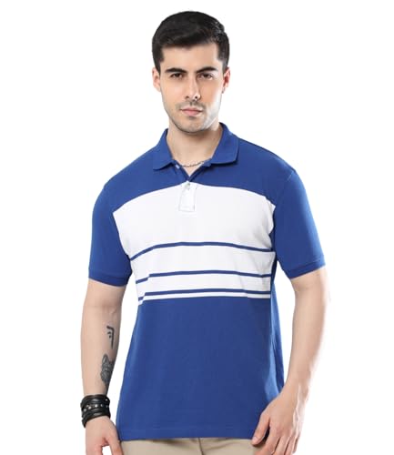 Image of Scott International Men's Rich Cotton Regular Fit Striper Polo T-Shirt |