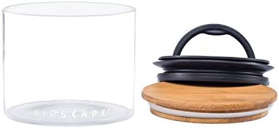 AirScape Glass Food Storage Canister - Glass Storage With US Patented Airless Inner Lid & Bamboo Top Lid - Preserves Food Freshness (Small 4-Inch) - Thumbnail 5