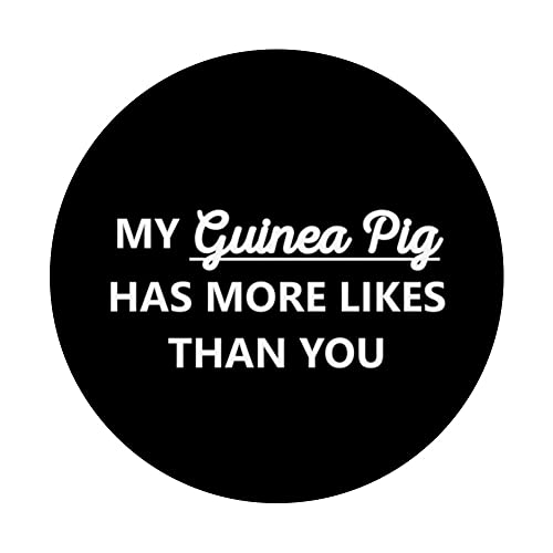 Social Media My Guinea Pig Has More Likes Than You PopSockets Swappable PopGrip, Black - Image 3