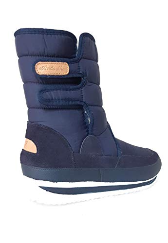 Bota Snow Boot Forrada para Neve e Frio (39, Azul-Marinho)