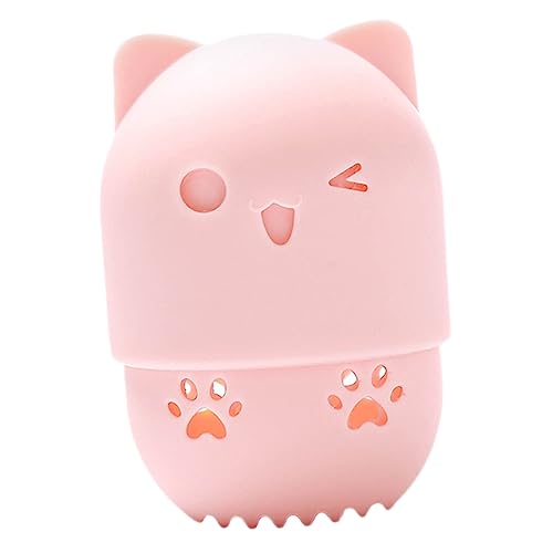 Veemoon Porta Esponjas de Maquillaje Pequeño Estuche esponjas de Maquillaje Silicona Transpirable para Protección Antipolvo Diseño Portátil