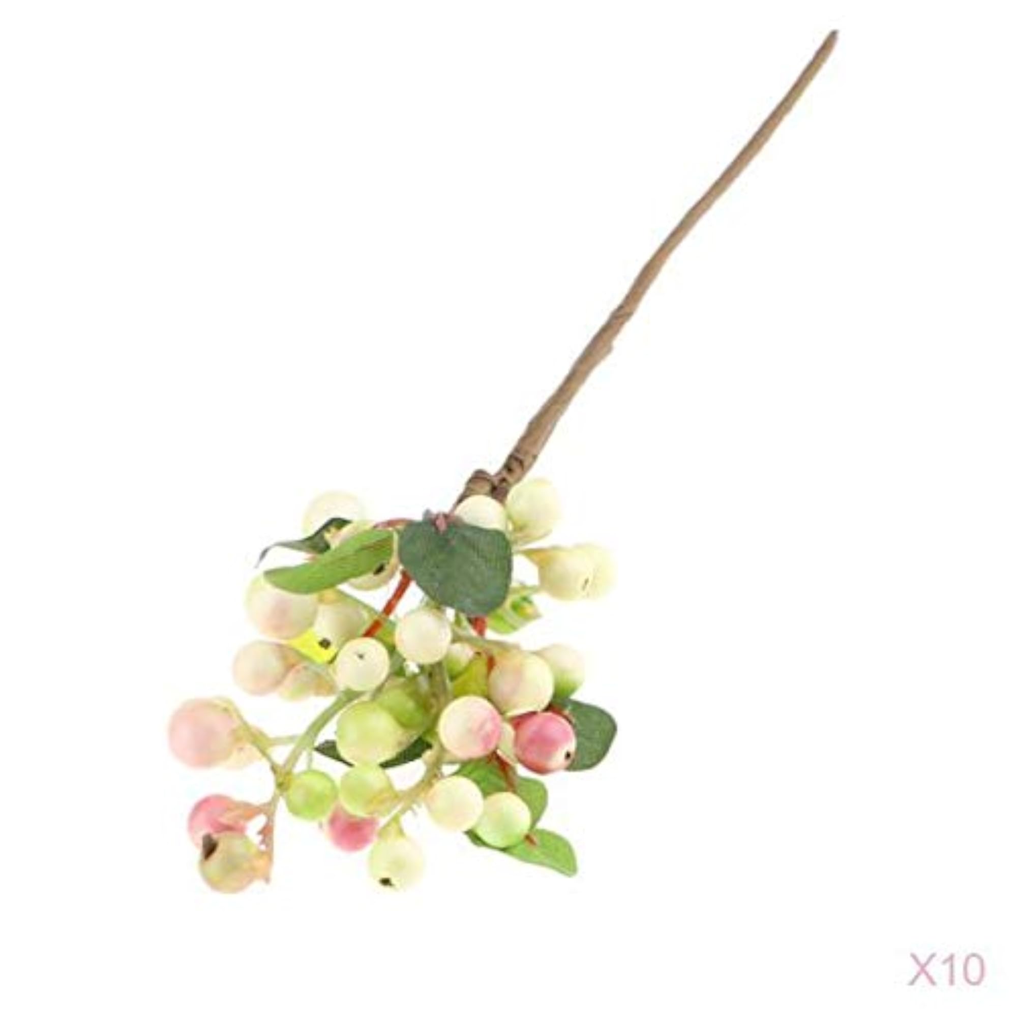 10Pcs Poly Artificial Plant Fruit Berries Branches Decor