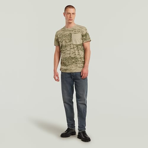 G-STAR Maglietta Da Uomo Shadow Woven Camo Pocket R T, Multicolore (Light Toggee Shadow Camo D26048-E041-H175), Xxl - 5