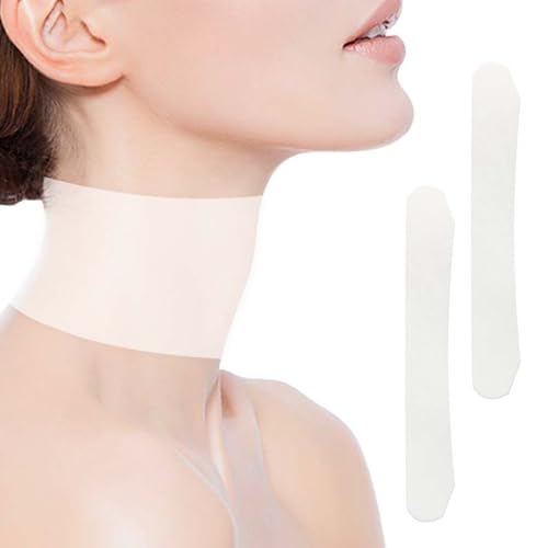 CULEO Productos para el cuidado del cuello y del escote,2 piezas de pegatinas elásticas translúcidas para arrugas del cuello para moldear y levantar la papada.