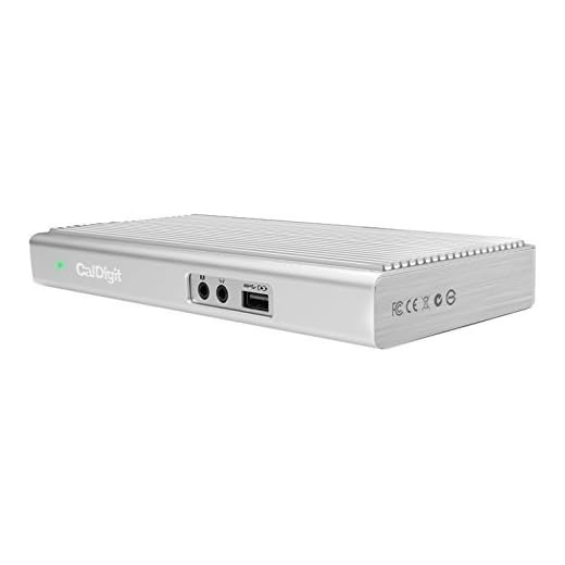 Station USB-C Dock de CalDigit:Charge MacBook, 2016, MacBook Pro 2017, iMac Pro 2017, iMac 2017, MacBook 2017, MacBook Pro, Dual Display, HDMI, DisplayPort, Lan, Audio, Micro, Compatible avec le Thunderbolt 3, Câble de 0,5m
