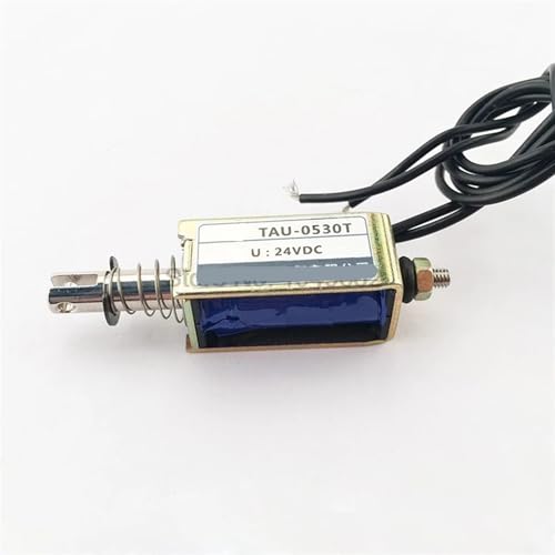 Électroaimant solénoïde push pull TAU-0530 DC 12V 24V cadre ouvert 700g