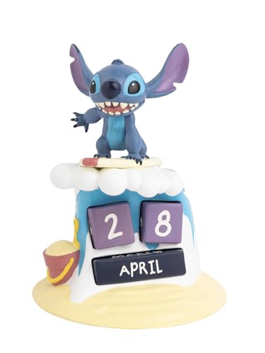 Grupo Erik Calendario Perpetuo Stitch 3D - Calendario da Tavolo Perpetuo per Bambini | Decorazione da Scrivania per Fans: Lilo e Stitch Gadget 12 x 12 x 23 cm