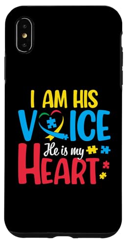 Autism Mom I'm His Voice He Is My Heart ���ǌ[�� �X�}�z�P�[�X iPhone XS Max �p