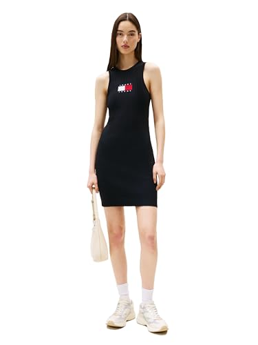 Robe décontractée Femme Tommy Jeans mini robe sans manches avec logo drapeau pour un look tendance