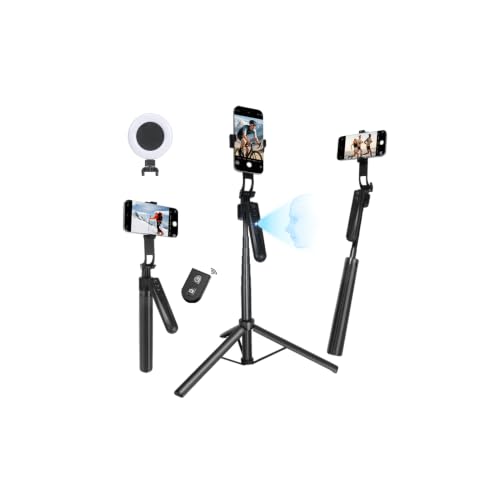 Auto Face Tracking Tripod for iPhone with Light and Remote Control