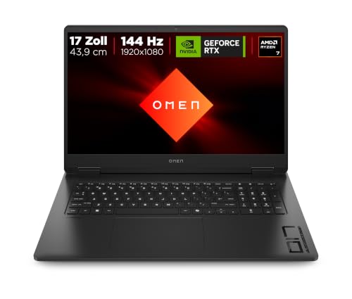 HP Omen 17 Gaming Laptop, AMD Ryzen 7 8845HS, RTX 4060, 16GB RAM, 512GB SSD