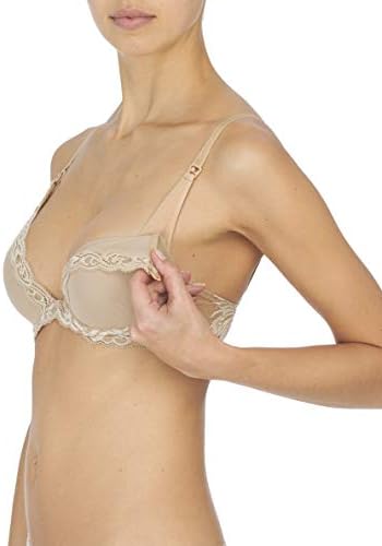 Natori Women's Feathers Contour Plunge Maternity and Nursing Bra (Cafe, 34DD)
