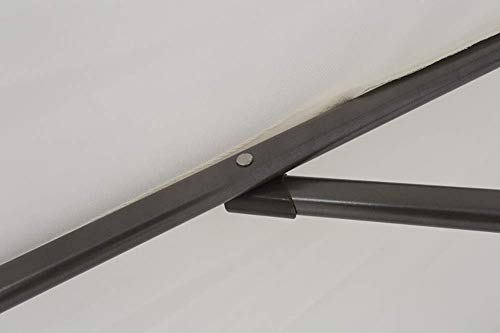 Parasol de marché 9ft portable blanc cassé avec manivelle fluide pour table