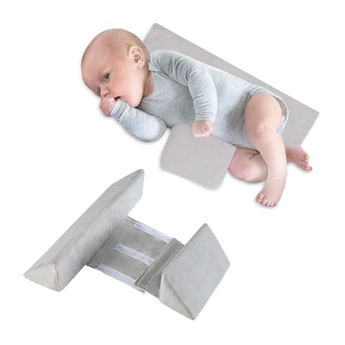 ParkistStar Wedge Toddler Pillow, Wedge Adjustable 45 Degrees, for Daily use, Provides a Comfortable Sleeping Experience, Provides Front and Rear Support (Gray)