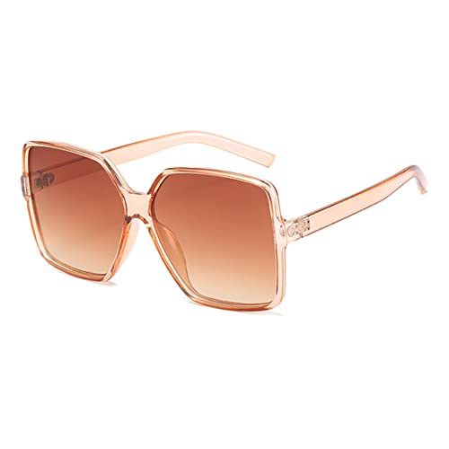 GRFISIA Square Oversized Sunglasses for Women Men Flat Top Fashion Shades