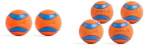 Chuckit! Ultra Ball Dog Toy Bundle - Medium 2.5-inch Bouncy Fetch Balls for Dogs 20-60 lbs - Pack of 2 and Pack of 4