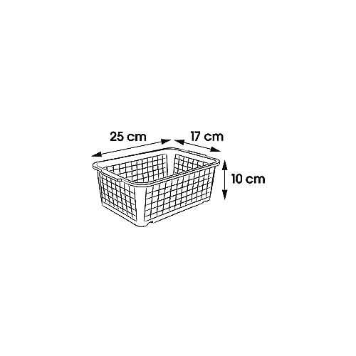 keeeper Körbchen 25x17cm, Polypropylen, Natur/Transparent, 2,8 l, Pastellrosa
