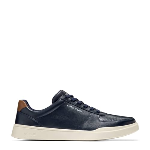 Cole Haan Cole Haan Men's Grand+ Pureshot Court Sneakers, Navy Blazer/British Tan/Ivory, 10-M US