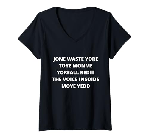 Mujer No desperdicie más Toye Monje Yorall RedIII Voice Moye Yed Camiseta Cuello V
