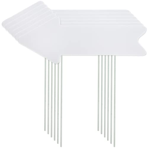 6 Packs Blank Arrow Signs With Stakes, Wedding Directional Arrow Yard Signs 17 X 6’’, Waterproof Plastic Blank Guidepost Arrow Signs For Weddings, Parties, Events #TOP2