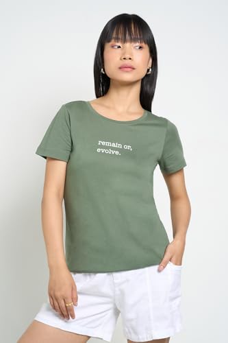 Image of Honey Women's 100% Cotton T-Shirt | Regular Fit | Round Neck | Half Sleeve