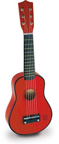 VILAC - jouet en bois - Instruments de musique - Guitare rouge en bois - 8306