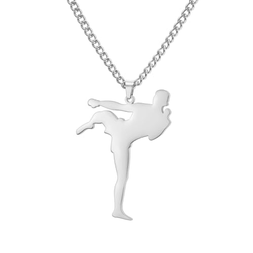 Amaxer Collana Sport Kung Fu per Arti Marziali, Bodybuilder, Fitness, Gioielleria Atletica, Pendente...