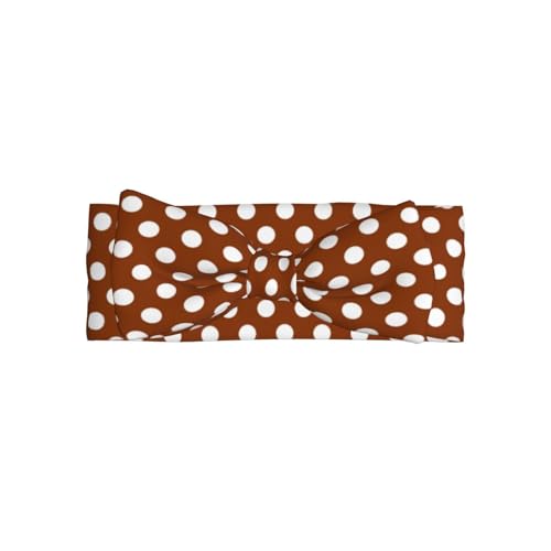 Brown Polka Dot Print Baby Girl Bows Headbands Baby Girls Newborn Headbands Infant Toddlers 0-6 Months