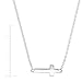 Silpada Sideways Cross Necklace for Women, White .925 Sterling Silver, Jewelry Gift Ideas, 'Simplex', 16