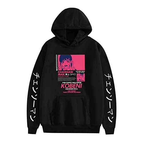 Unisex Chainsaw Man higashiyama kobeni Divertido Anime Manga Impresión Gráfica Camiseta Sudadera Casual de Manga Larga con Capucha Cover