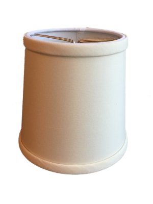 Upgradelights 5 Inch Tapered Drum Clip On Chandelier Lampshade (Eggshell Silk)