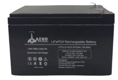 12 Volt Lithium Iron Phosphate (LiFePO4) Battery - 12 amps