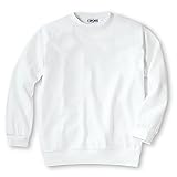 Ashberry(アッシュベリー) 抗菌防臭 丸首長袖体操服(白) 綿75％スムース 男女兼用 トレーニングシャツ Tシャツ 体操着 スクール 丸首 子供 キッズ(12900) (130cm)