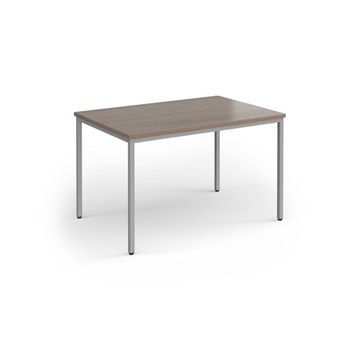 Image of Mr Office Flexi 25 rectangular table with silver frame 800mm deep, 1200, Barcelona Walnut