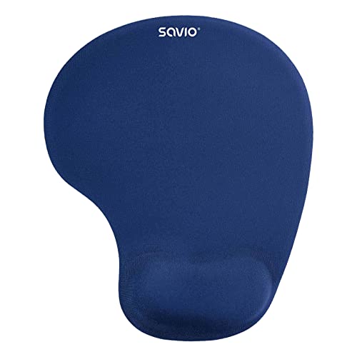 SAVIO Ergonomisches Mauspad mit Gelkissen 230x190x18mm Marine - Mousepad Gelkissen - Mousepad mit Handauflage - Mauspad Gelkissen - Mauspad Ergonomisch