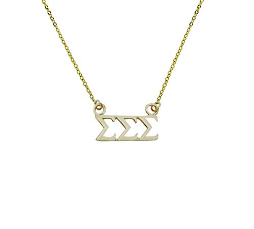 Tri Sigma Sigma Sigma Greek Sorority Lavalier Necklace Pendant Sorority Floating Necklace